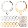 SUNNYCLUE 80Pcs 2 Colors 304 Stainless Steel Leverback Earring Findings STAS-SC0004-60-1