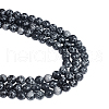SUPERFINDINGS 3 Strands Natural Snowflake Obsidian Beads Strands G-FH0001-62-1