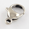 Polished 316 Surgical Stainless Steel Lobster Claw Clasps X-STAS-R072-07-1