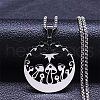 Non-Tarnish 304 Stainless Steel Pendant Necklaces NJEW-K253-22P-1