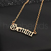 Twelve Constellations Stainless Steel Pendant Necklaces WG80545-08-1