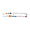 2Pcs 2 Styles Heart Glass Seed Beaded Stretch Bracelet Sets BJEW-JB10530-01-1