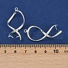 Brass Ice Pick Pinch Bails KK-XCP0002-05S-3