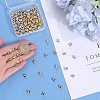 SOFPLATE 200Pcs 2 Colors Brass Crimp Beads Covers KK-SP0001-88-3