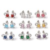 Rack Plating Brass Micro Pave Cubic Zirconia Stud Earrings EJEW-I304-06P-1