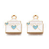 Alloy Enamel Pendants ENAM-S119-051B-2