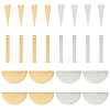 DICOSMETIC 24Pcs 6 Style 201 Stainless Steel Pendants STAS-DC0005-29-1
