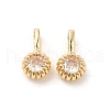 Brass Micro Pave Cubic Zirconia Charms KK-Z040-01A-1