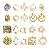 Cheriswelry 40Pcs 10 Style Alloy Open Back Bezel Pendants PALLOY-CW0001-02-2