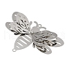 304 Stainless Steel Crystal Rhinestone 3D Insect Connector Charms STAS-H236-11C-P-2