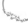Adjustable 304 Stainless Steel Box Chain Slider Bracelets BJEW-JB10218-3