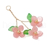 Plastic with Acrylic & Copper Wire Pendants PALLOY-JF03601-05-3