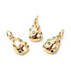 Brass Micro Pave Colorful Cubic Zirconia Pendants KK-G420-26G-1