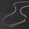 Brass Curb Chains Necklaces for Women NJEW-D302-39P-3