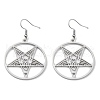Tarnish Resistant 304 Stainless Steel Ring with Star Dangle Earrings for Women EJEW-R156-03P-1
