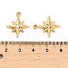 304 Stainless Steel Rhinestone Pendant STAS-U047-24G-3