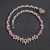 Thorns Brass with Dark Red Cubic Zirconia Chain Necklaces FS-WG4F103-04-3