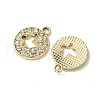 UV Plating Alloy Rhinestone Pendants FIND-B039-02G-04-2