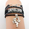 12 Constellations PU Leather Multi-strand Bracelets WG5E0D3-05-1