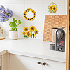 3 Sheets 3 Styles Sunflower PVC Waterproof Decorative Stickers DIY-WH0404-015-5