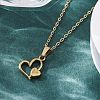 Heart 304 Stainless Steel Pendant Necklaces NJEW-M096-34G-5