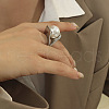 304 Stainless Steel & Imitation Pearl Finger Rings FS-WG0396A-04-1