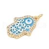 Brass Micro Pave Cubic Zirconia Pendants KK-U058-03G-2