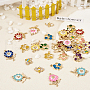  36Pcs 18 Styles Alloy Enamel Pendants ENAM-TA0001-62-15