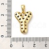 Brass Micro Pave Cubic Zirconia Pendants KK-E061-03G-25-3