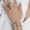 Hollow Butterfly Alloy Cuff Bangle & Cuff Rings Sets FS-WGDEE03-01-2