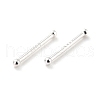 Tiny Barbell 999 Fine Silver Stud Earrings for Girl Women EJEW-I259-11S-1