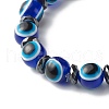 Evil Eye Resin Beads Stretch Bracelet for Girl Women BJEW-JB06762-01-5
