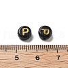 Plating Opaque Acrylic Beads OACR-R005-03P-3