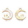 Alloy Enamel Kitten Pendants FIND-N048-028C-1