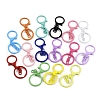 Spray Painted Alloy Keychain Lobster Clasps PALLOY-K004-03-1