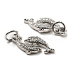 Rack Plating Brass Micro Pave Cubic Zirconia Pendants KK-F856-06P-3