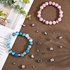 SOFPLATE 120Pcs 12 Styles 201 Stainless Steel European Beads STAS-SP0001-82-4