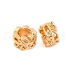 Brass Micro Pave Clear Cubic Zirconia European Beads KK-Z066-12G-2