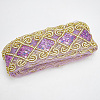 10 Yards Polyester Lace Ribbon with Paillette OCOR-WH0090-050B-5