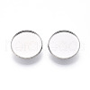 304 Stainless Steel Brooch Cabochon Settings STAS-E547-08E-P-1