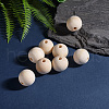 Natural Unfinished Wood Beads WOOD-Q008-25mm-LF-5