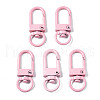 Spray Painted Eco-Friendly Alloy Swivel Snap Hooks Clasps PALLOY-T080-02K-NR-1