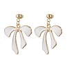 2Pairs Bowknot Alloy Enamel Dangle Stud Earrings EJEW-JE06448-3