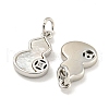 Brass Micro Pave Clear Cubic Zirconia Pendants KK-P275-20P-2