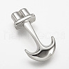 Non-Tarnish 304 Stainless Steel Anchor Hook Clasps STAS-F063-61-1
