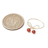 Round Natural Carnelian Finger Rings for Women RJEW-JR00857-01-3