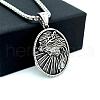 Greek Mythology Stainless Steel Fashion Men's Jesus Pendant Punk Hip-hop Necklaces for Men IR9801-2