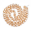 Electroplate Transparent Glass Beads Strands EGLA-N002-30-F02-2