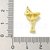 Butterfly Shape Brass Clear Cubic Spacer Bars KK-L075-010G-4