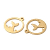 201 Stainless Steel Pendants STAS-A084-07G-2
